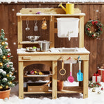 Tiny Land® Mud Kitchen - DuoPlay Outdoor Play Kitchen for Kids