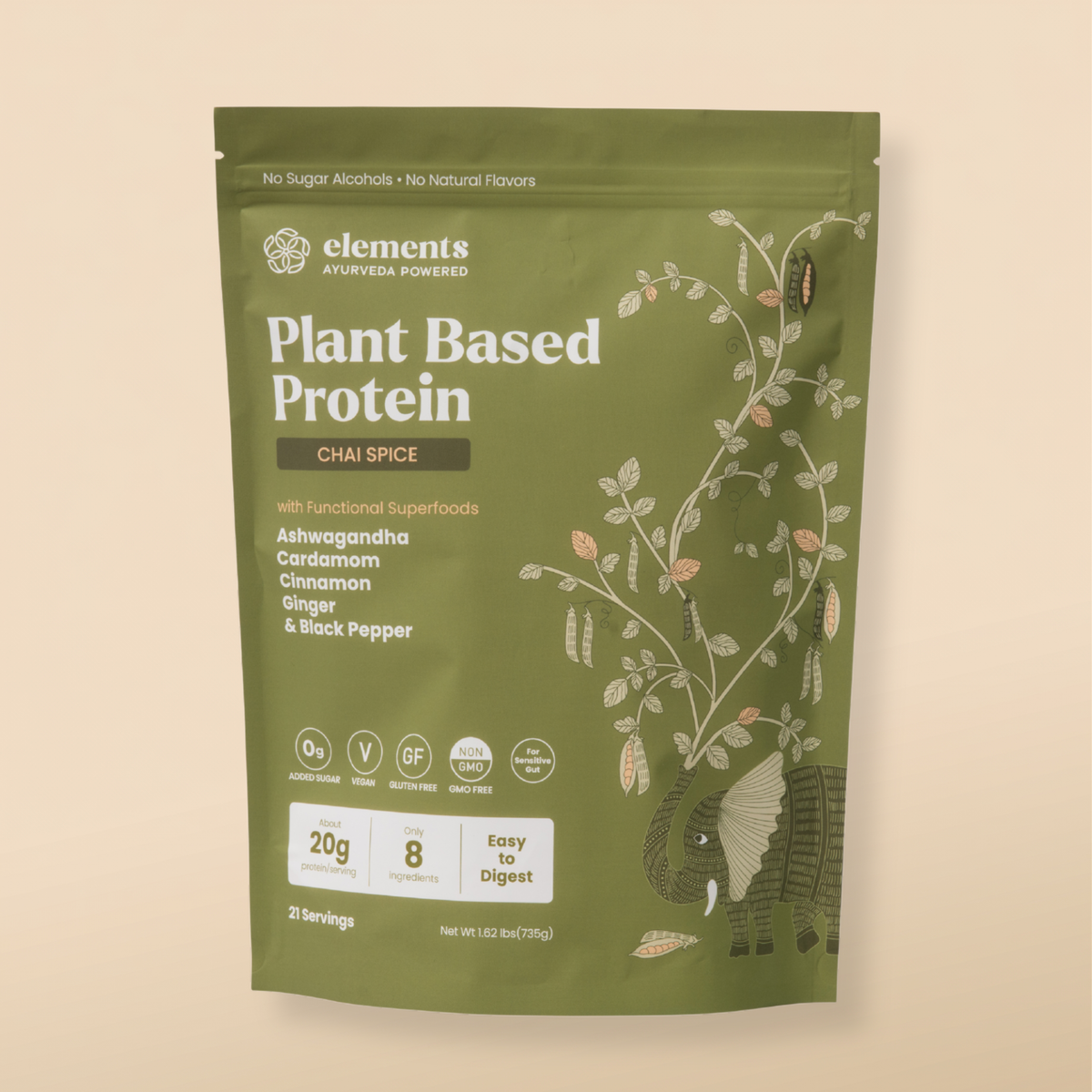 Plant Based Protein Powder: Chai Spice (21 Servings)