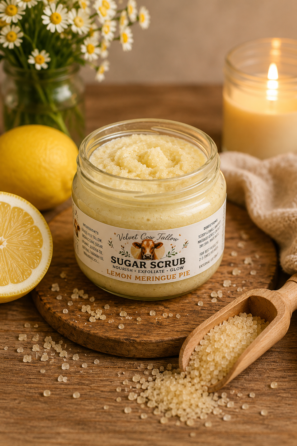 Organic Sugar-Scrub Exfoliating Body Scrub Moisturizing, All-Natural Skincare  Glowing  Smooth Skin  Handmade Scrub for Dry dull Skin