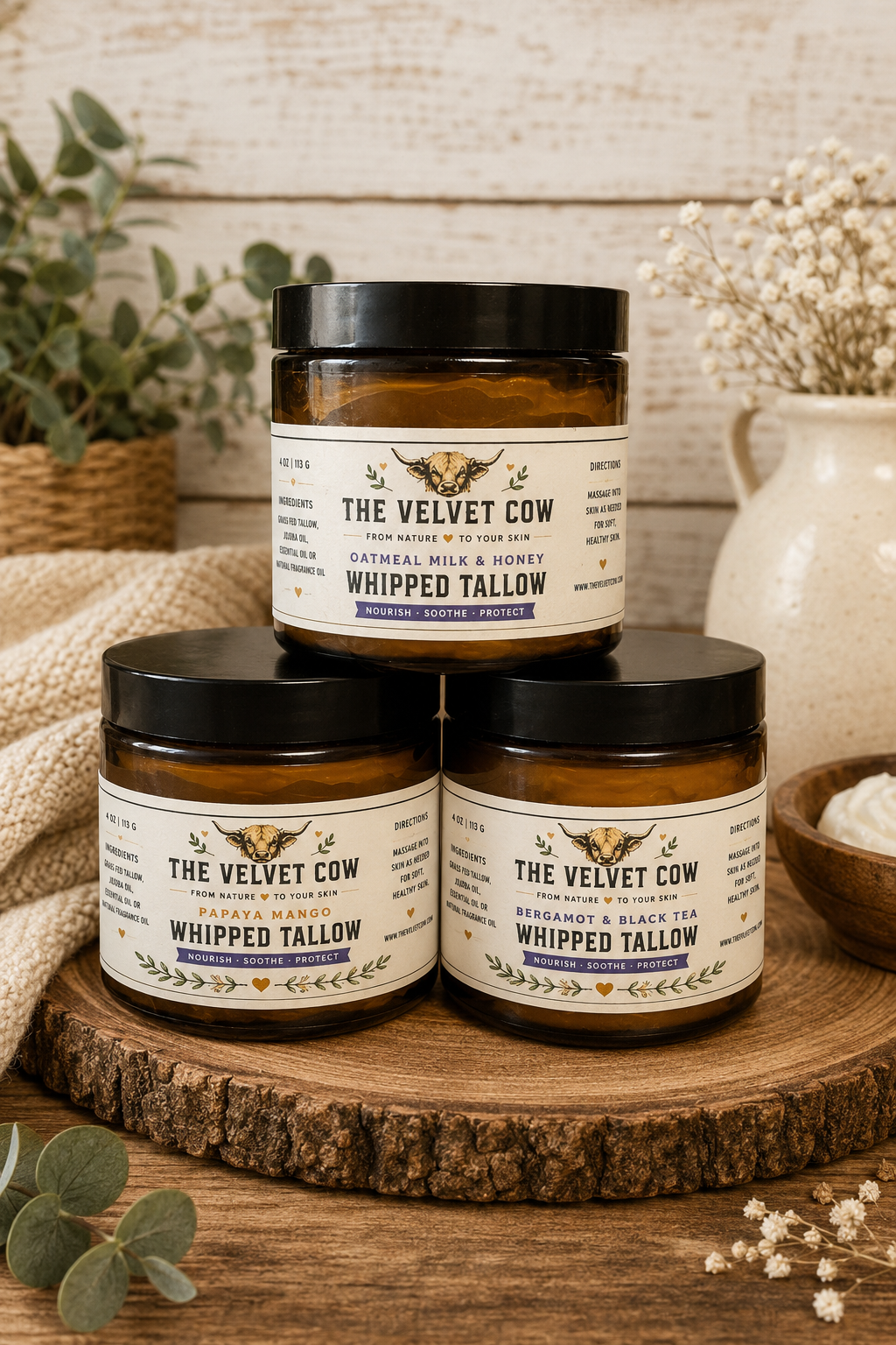 Whipped Grass-Fed Tallow Body Butter for All Skin