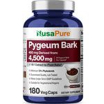 NusaPure Pygeum Bark 10:1 Extract, 450 mg 180 Veggie Caps (Non-GMO, Vegan)