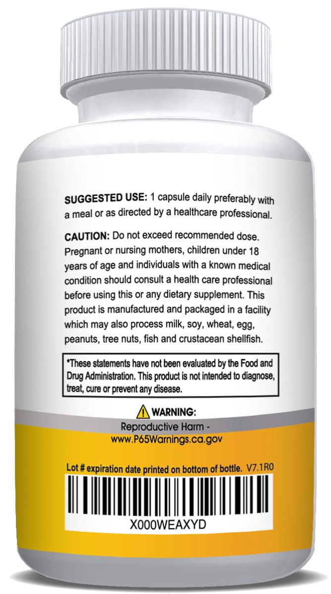 NusaPure Turmeric Curcumin 600 mg 60 Capsules Turmeric 95% Curcuminoids Dietary Supplement