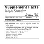 NusaPure Hemp Oil Capsules, 1,000mg Per Serving, 180 Veggie Softgels, Non-GMO, Vegan