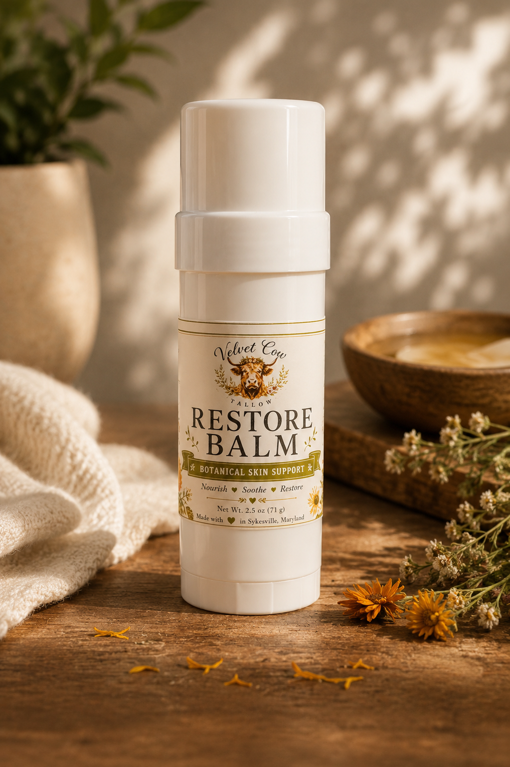 🌿 Tallow Healing Balm | Herbal Skin Restore Balm