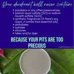 Patchouli Natural Deodorant for Sensitive Skin