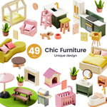 Tiny Land® Sweetwood Edge Dollhouse - Green & Pink