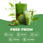 RYZE Superfoods Mushroom Matcha Starter Kit – USDA Organic Ceremonial Grade Matcha with 6 Adaptogenic Mushrooms, Energy, Focus & Immune Support, 30 Servings