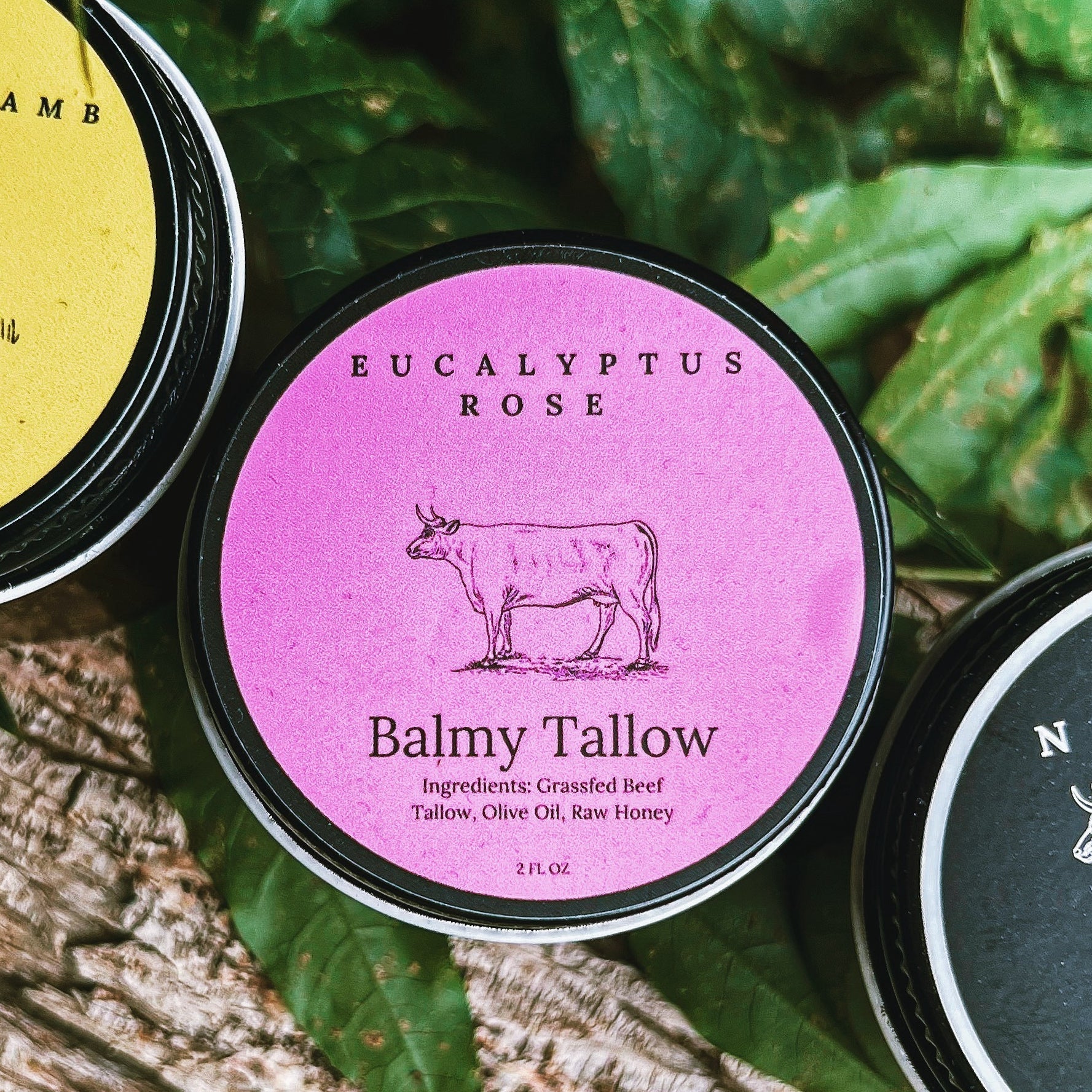 2 oz. Eucalyptus Rose Tallow Balm | Nourishing Floral Skincare | Balmy Tallow