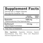 NusaPure Quercetin - Suitable for Vegetarian/Vegan, Non - GMO - 1000 mg - 200 Capsules