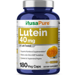 NusasPure Lutein - Suitable for Vegetarian/Vegan, Non - GMO - 40 mg - 180 Capsules