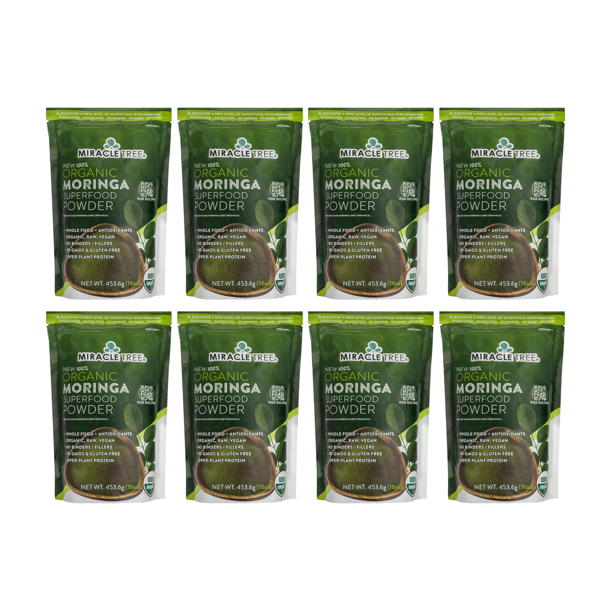 Organic Moringa Powder - 16oz Pouch