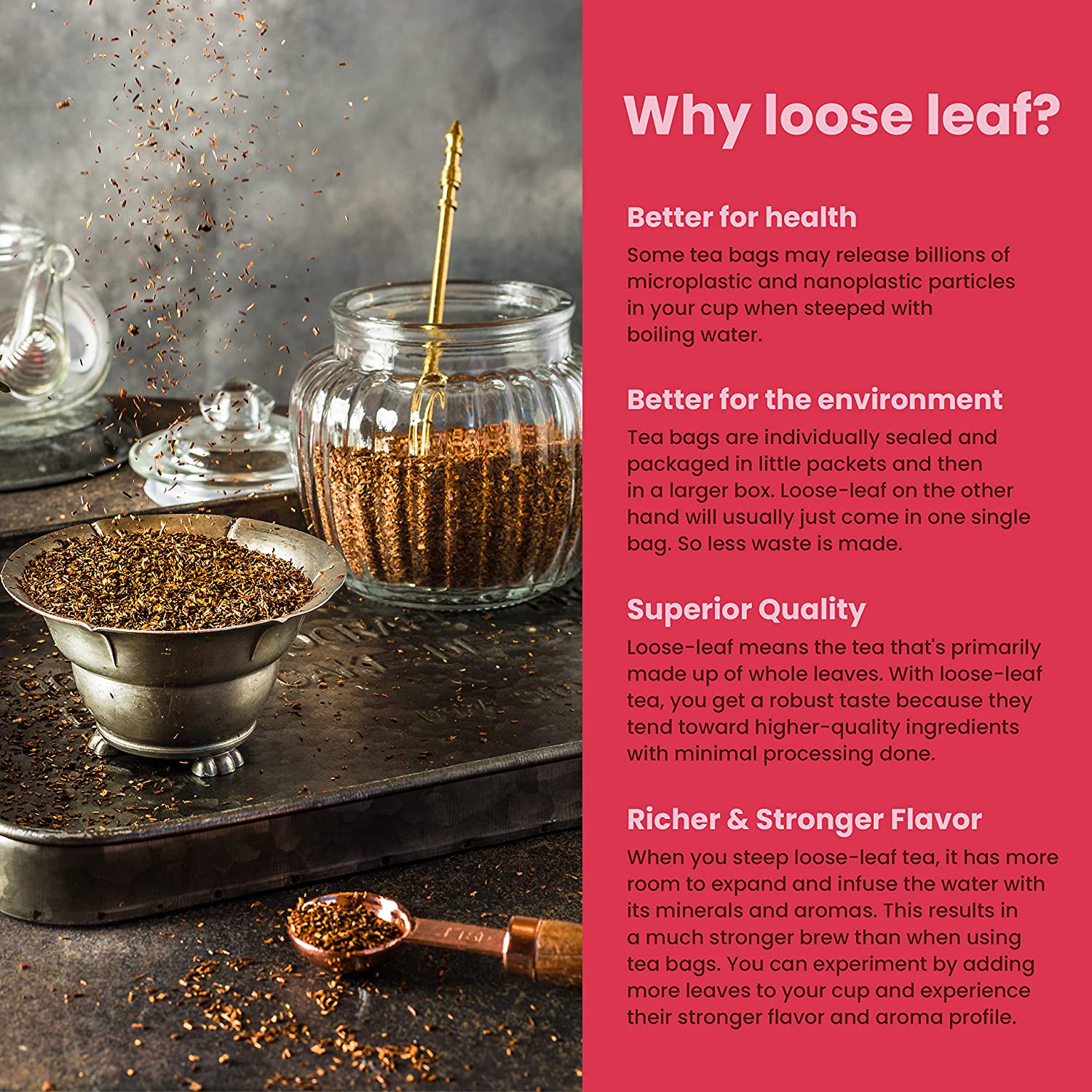 Bergamot Rooibos Tea, Herbal & Caffeine-Free - Organic & Kosher