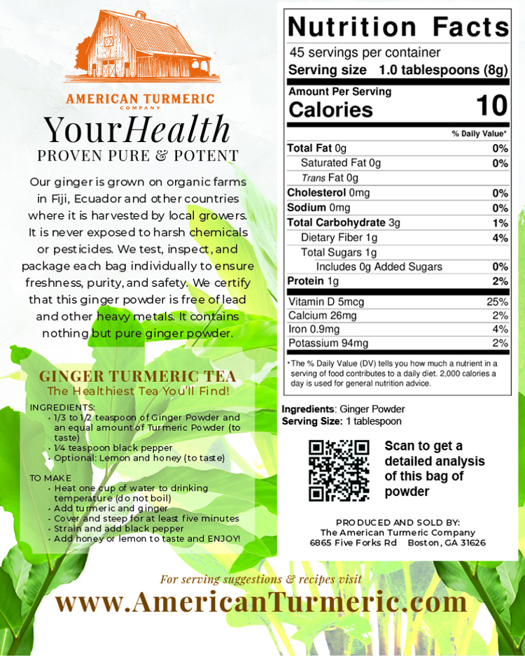 Naturally Grown Ginger Powder – Certified Lead-Free, Lab Tested for Purity