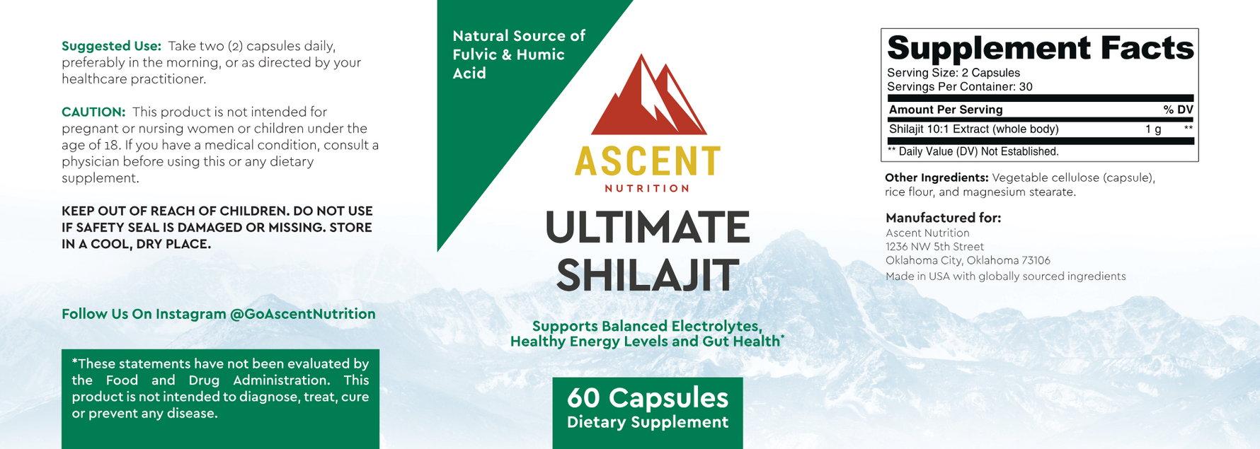 Ultimate Shilajit, 60 Capsules, 1 g
