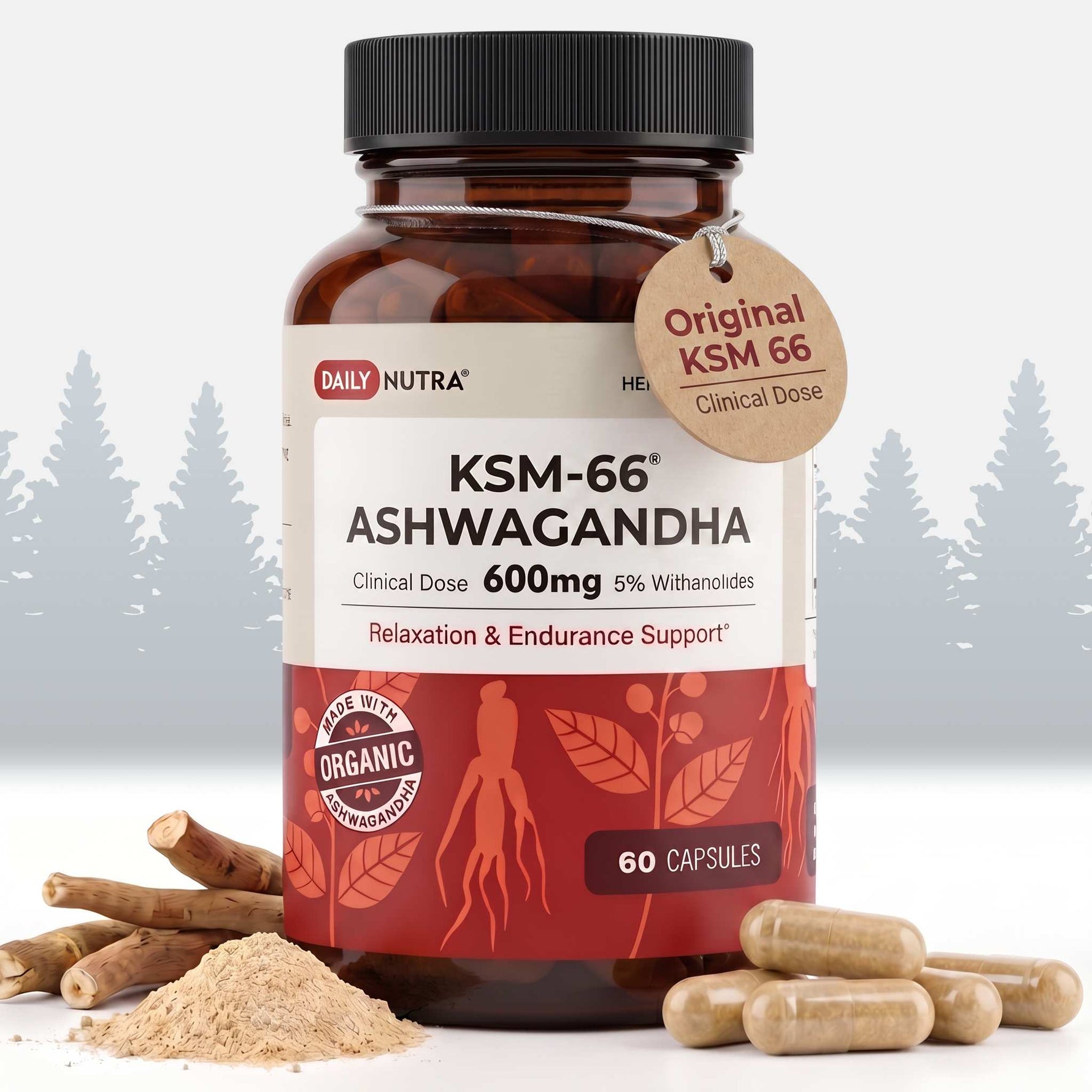 Daily Nutra KSM-66 Ashwagandha 600mg Capsules