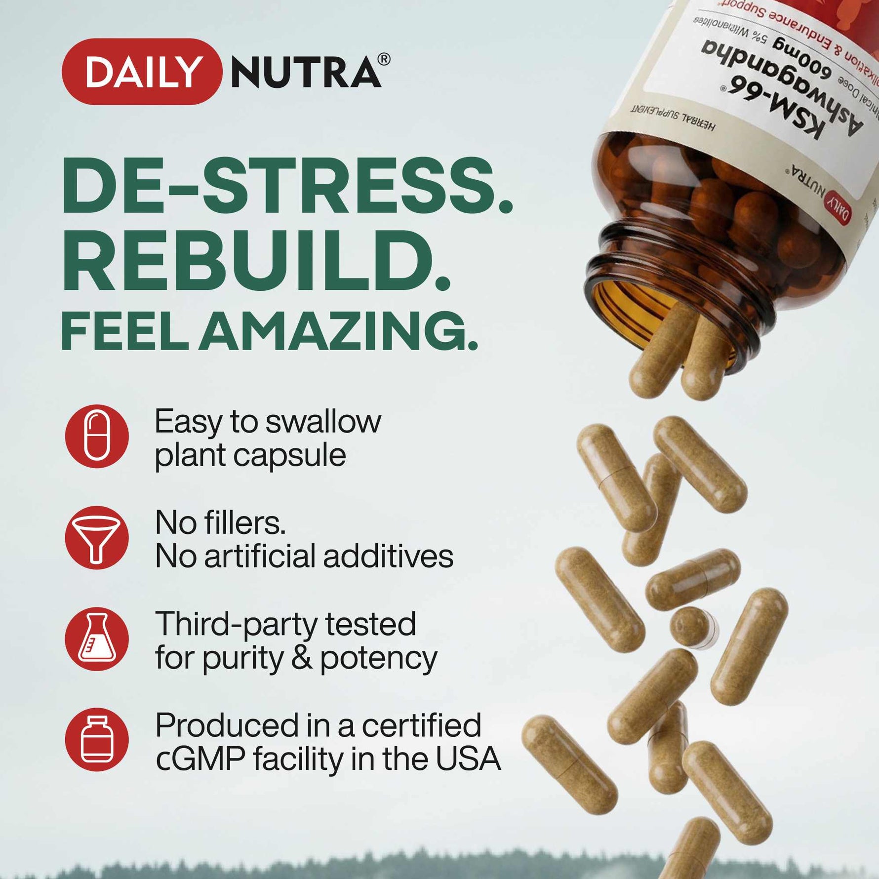 Daily Nutra KSM-66 Ashwagandha 600mg Capsules