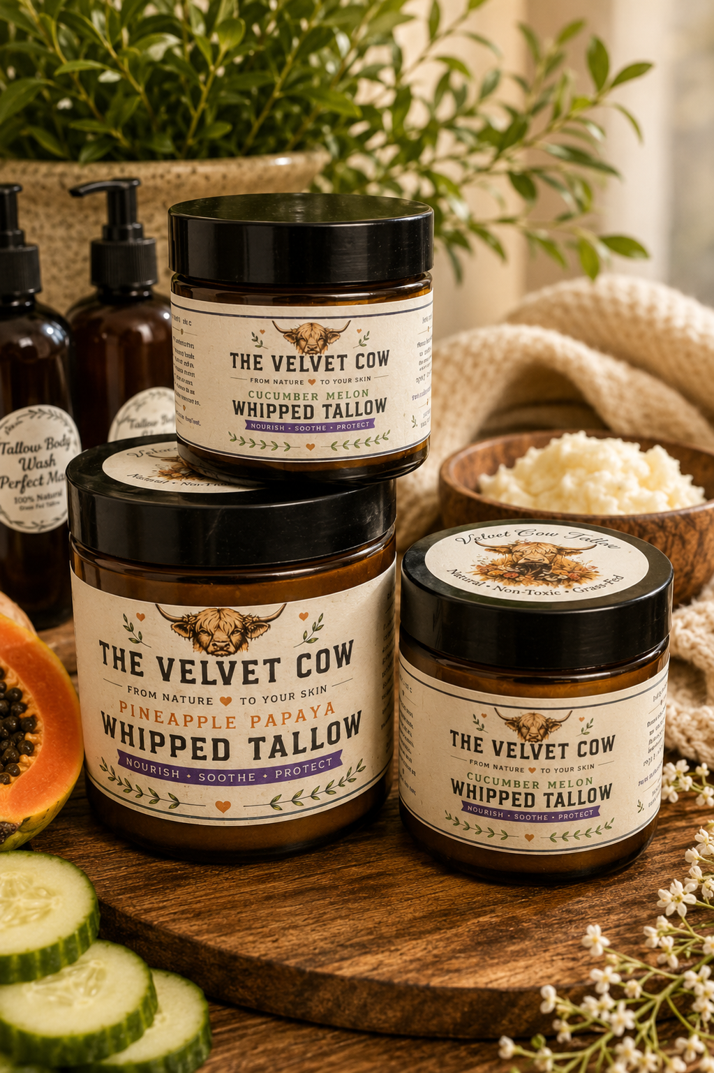 Whipped Grass-Fed Tallow Body Butter for All Skin