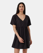 Hemp Button Front Swing Dress