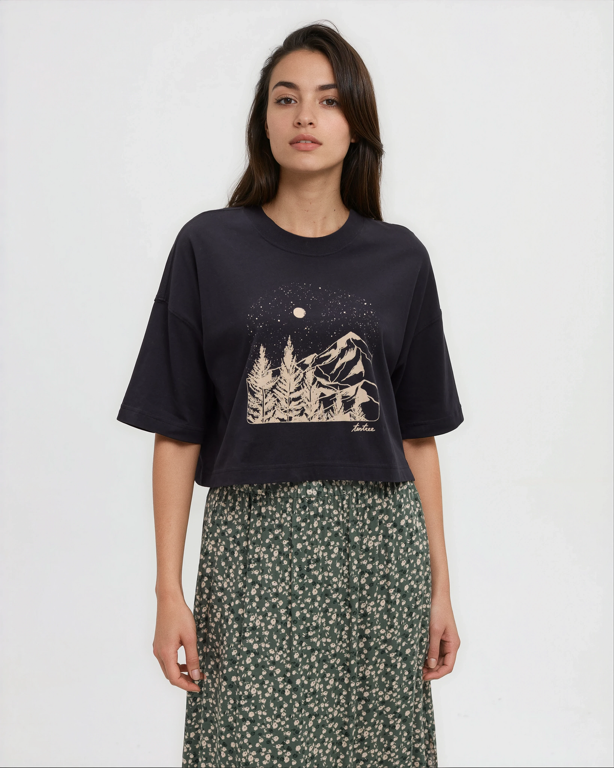 Parks Landscape Oversized Crop T-Shirt