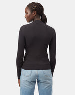 Rib Mock Neck Longsleeve