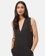 French Terry V-Neck Jumpsuit