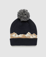 Mountain Scenic Pom Beanie