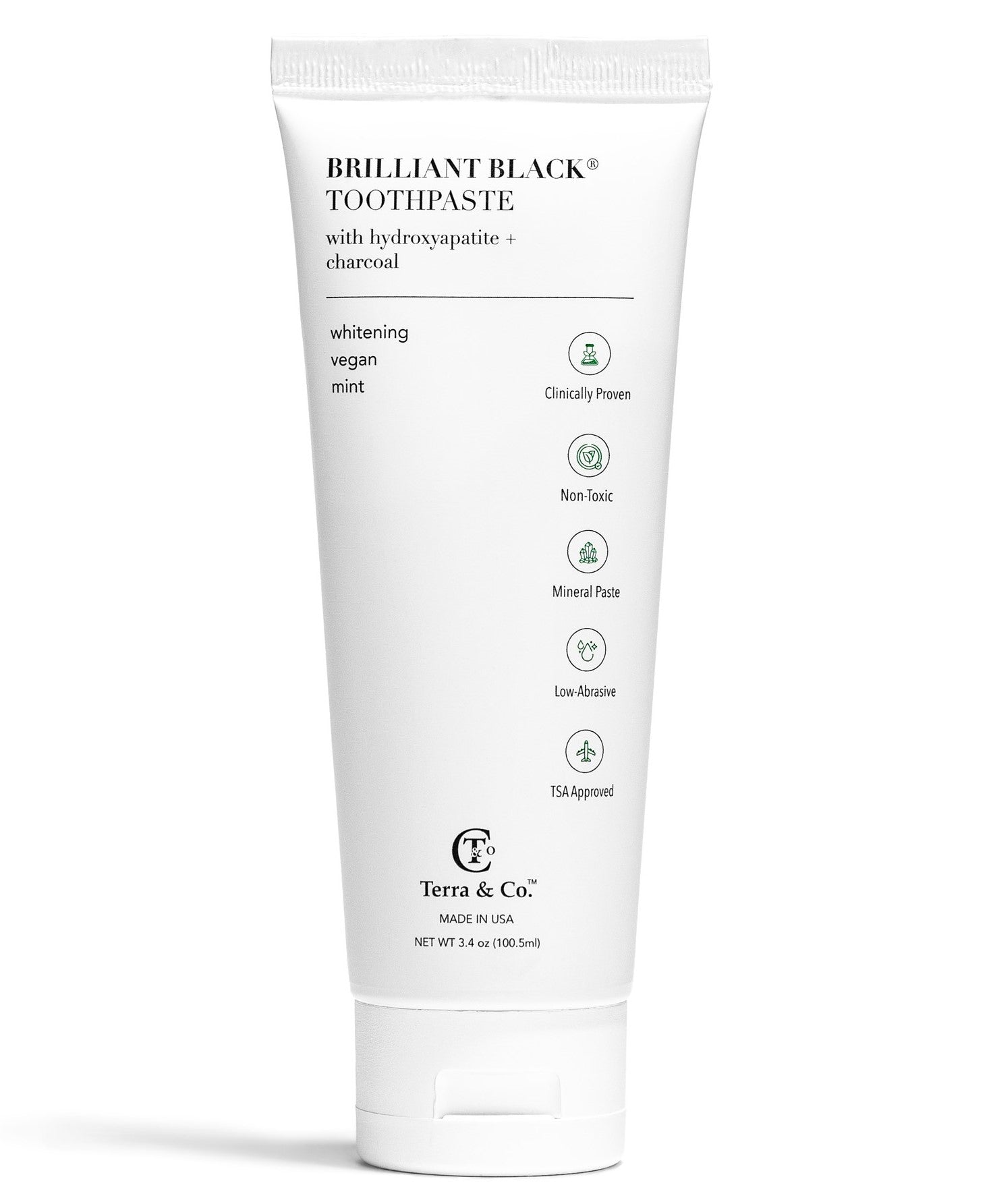 Brilliant Black® Whitening Toothpaste with Hydroxyapatite & Charcoal