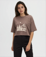 Parks Landscape Oversized Crop T-Shirt