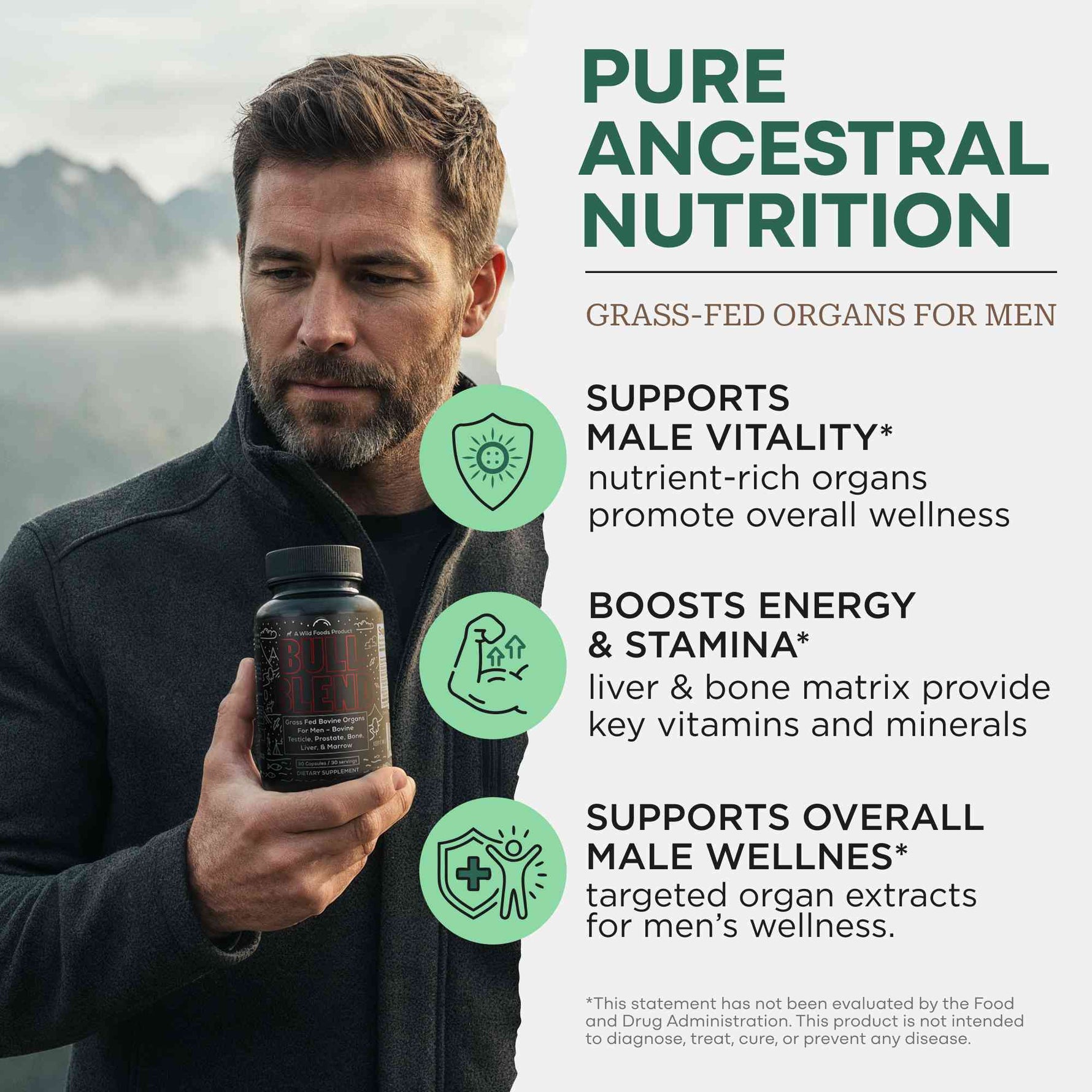 Bull Blend, 30 servings – supporting natural energy levels and male vitality.