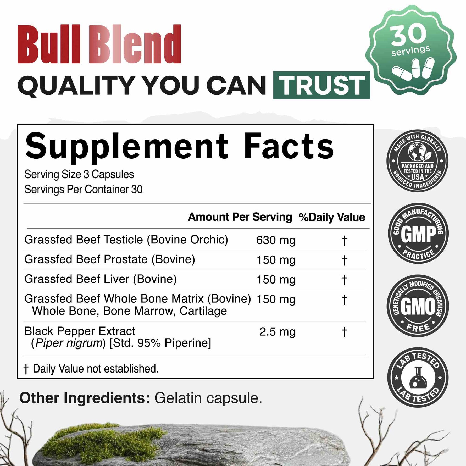 Bull Blend, 30 servings – supporting natural energy levels and male vitality.