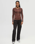 Rib Snap Placket Henley