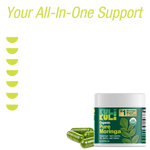 Organic Pure Moringa Powder Capsules (60-Count)
