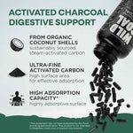 Activated Charcoal Capsules, 60 servings - Made from 100% Organic Coconuts