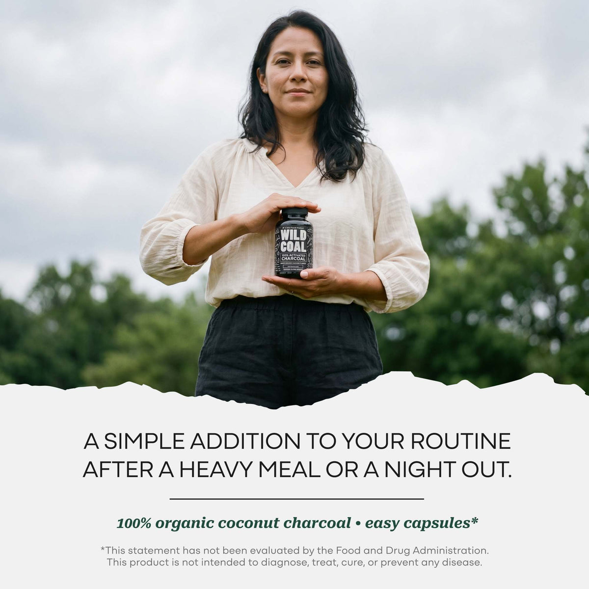 Activated Charcoal Capsules, 60 servings - Made from 100% Organic Coconuts