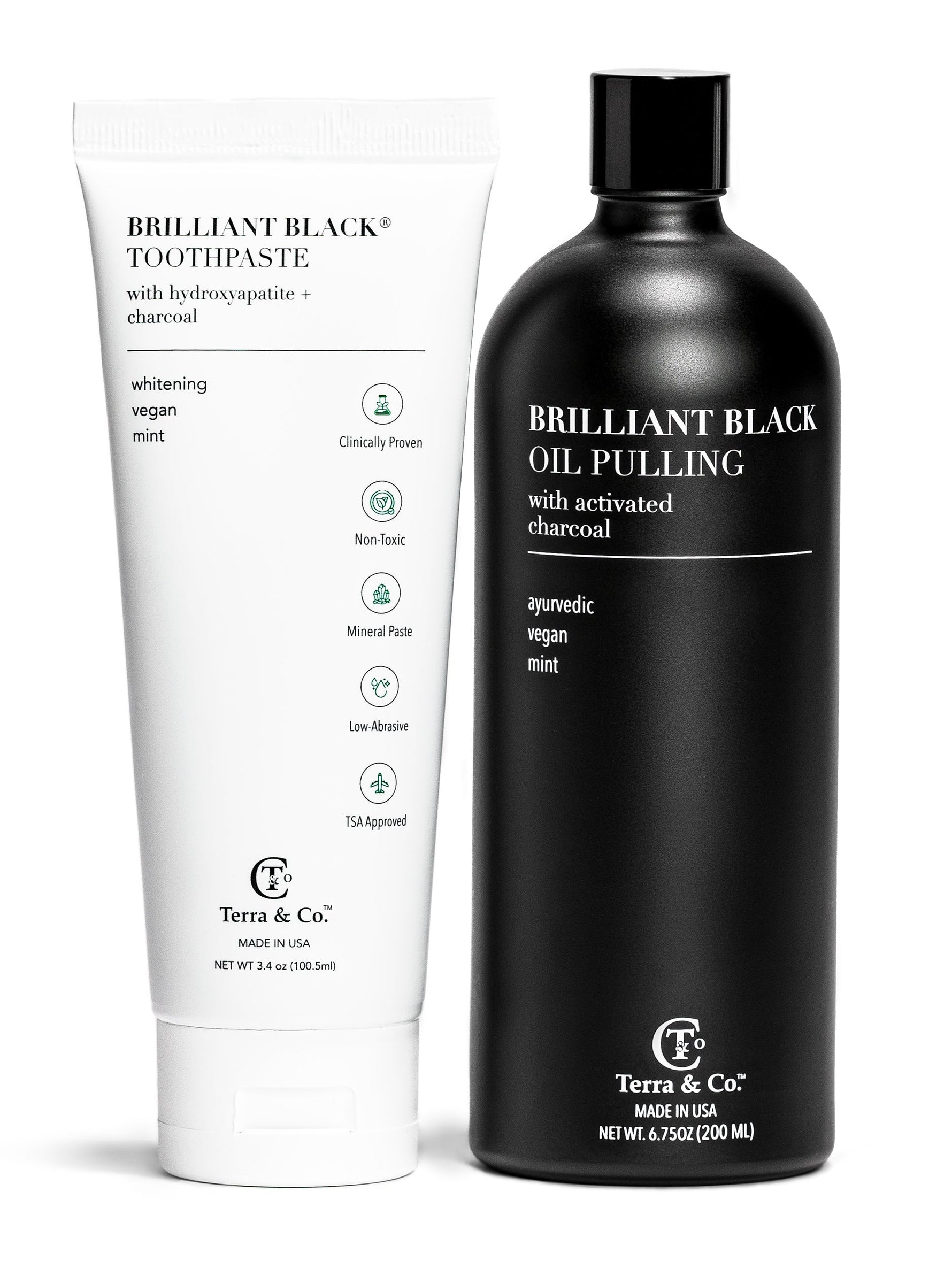Charcoal Oil Pulling + Hydroxyapatite Toothpaste Bundle