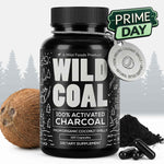 Activated Charcoal Capsules, 60 servings - Made from 100% Organic Coconuts