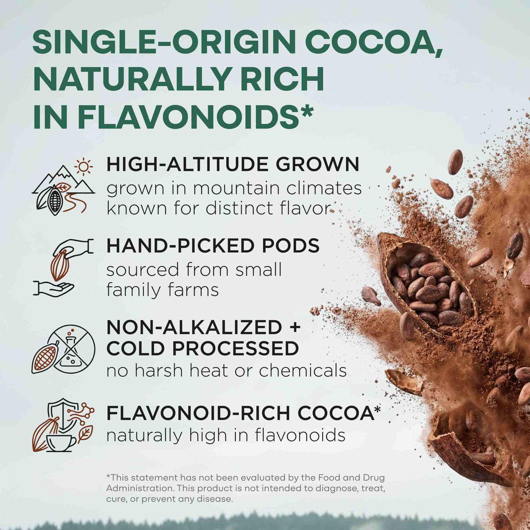 Cocoa Powder, 57 servings - Single-Origin Antioxidant