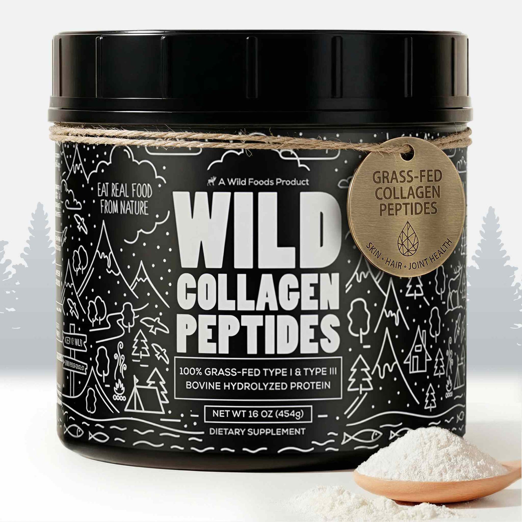 Grass-Fed Collagen Peptides, 41 servings – Skin, Hair & Joint Support Collagen