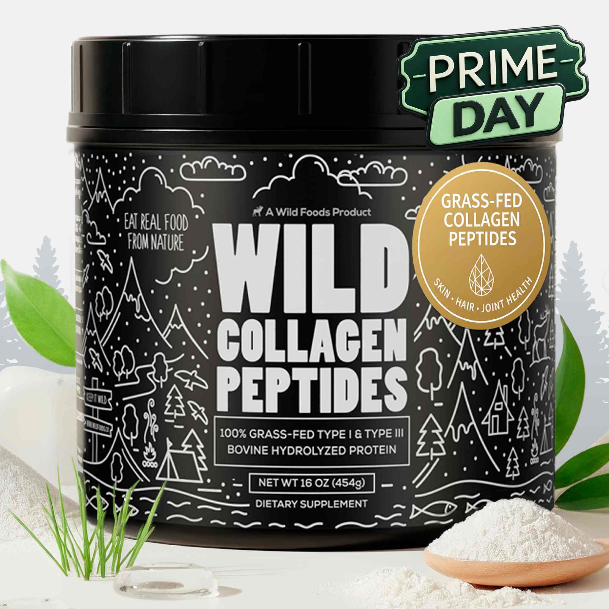 Grass-Fed Collagen Peptides, 41 servings – Skin, Hair & Joint Support Collagen