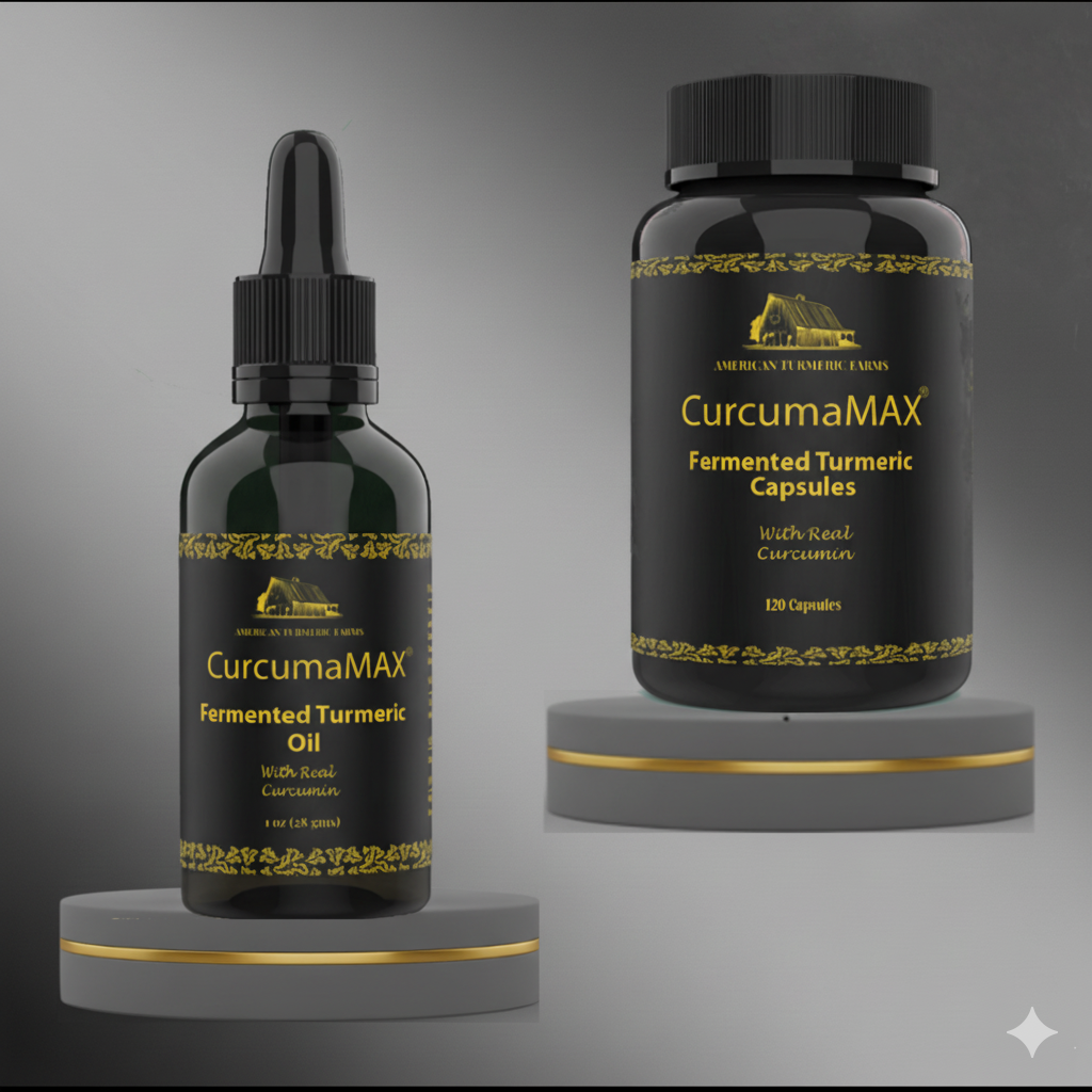 CurcumaMAX Fermented Turmeric Oil & Capsules Bundle – Enhanced Curcumin, Lead-Free