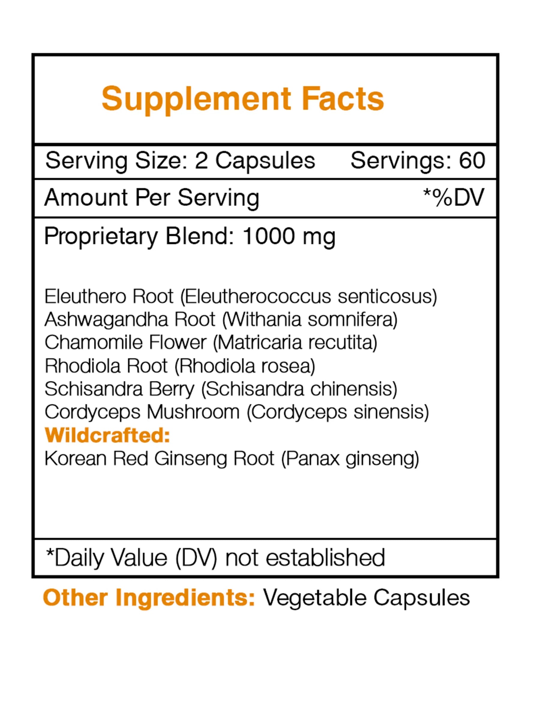 Desert Serenity Capsules - Adaptogen/Stress-free Formula