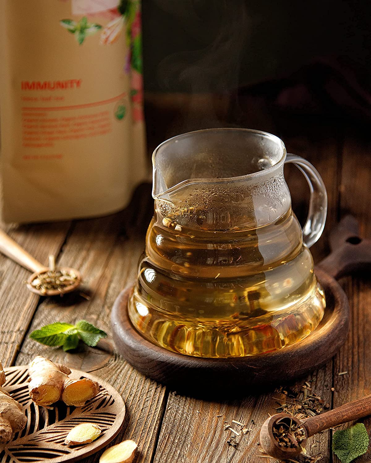 Immune Defense Tea, Echinacea Ashwagandha | Organic Herbal Blend