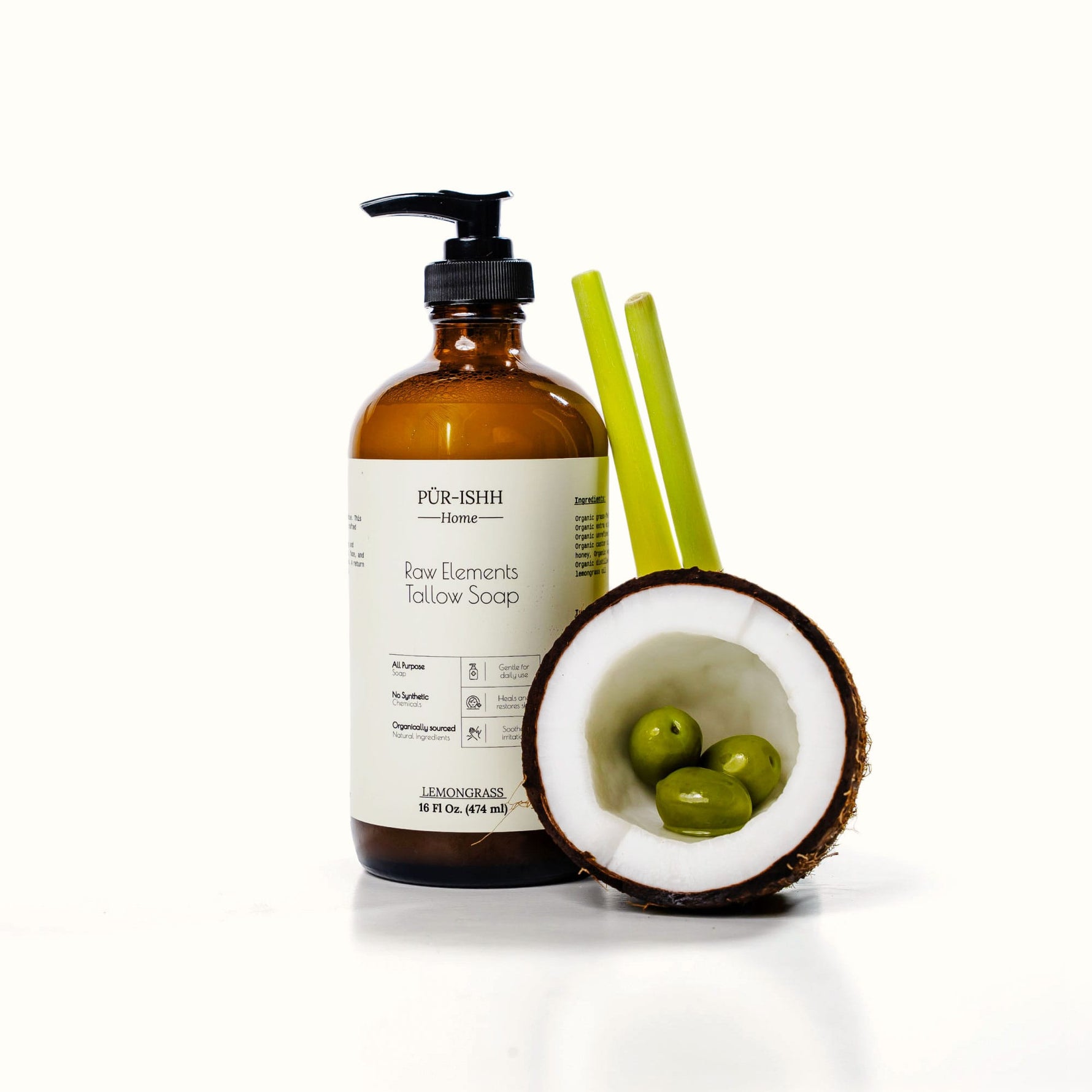 Raw Elements Tallow Soap (Lemongrass)