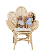 Handmade Rattan Flower Chair for Kids – Blossom Bloom Rattan Chair – Handwoven Flower Chair for Kids and Dolls| Boho Nursery & Playroom Furniture