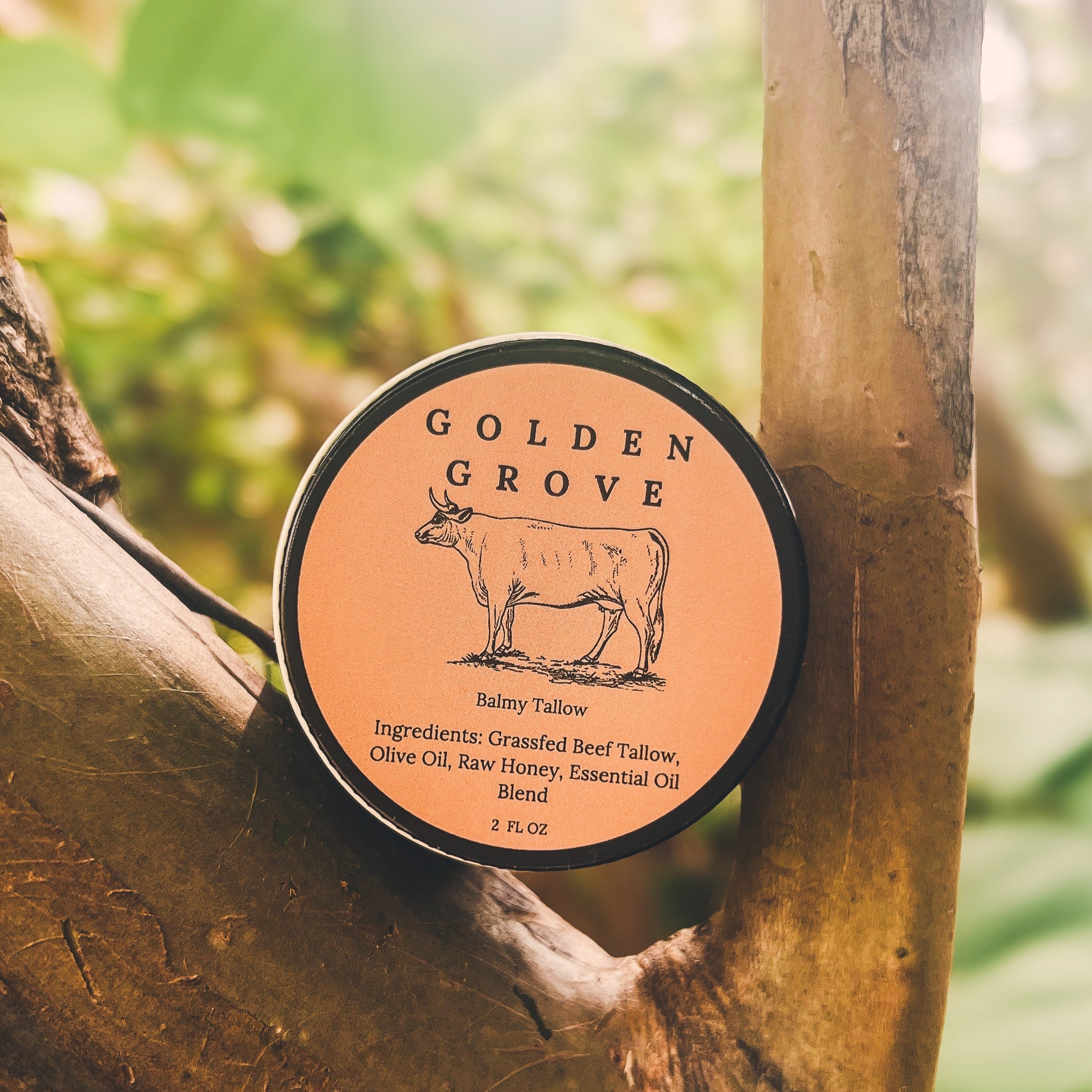 4 oz Golden Grove Tallow Balm | Earthy Citrus Moisturizer | Balmy Tallow
