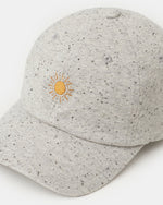 Sun Embroidery Fleck Jersey Peak Hat