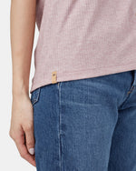 Ribbed Scoop Neck T-Shirt