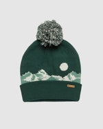 Mountain Scenic Pom Beanie