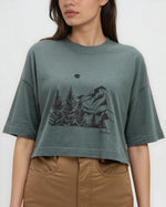 Parks Landscape Oversized Crop T-Shirt