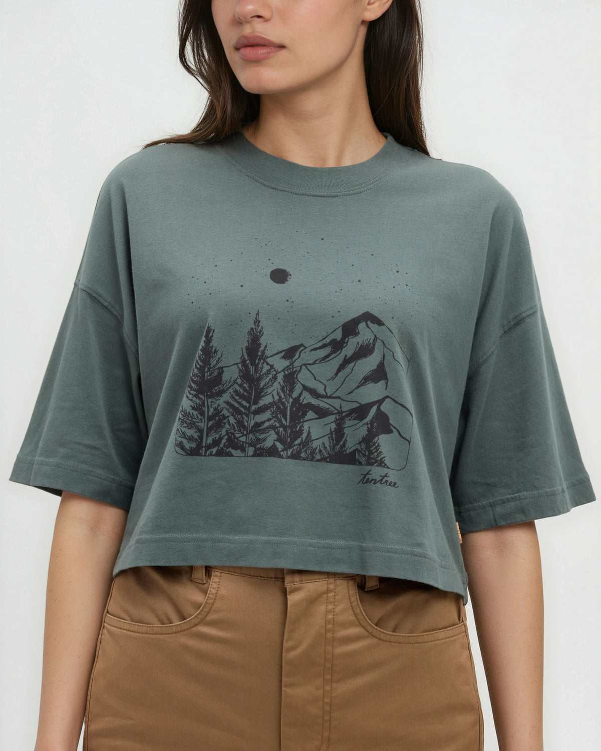 Parks Landscape Oversized Crop T-Shirt